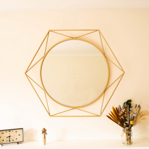Gold Hexagonal Mirror (MIR011)