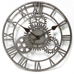 Grey and Black Cog Clock (CL002)